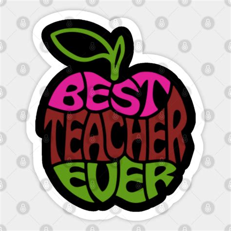 teacher  teacher apple gifts sticker teepublic