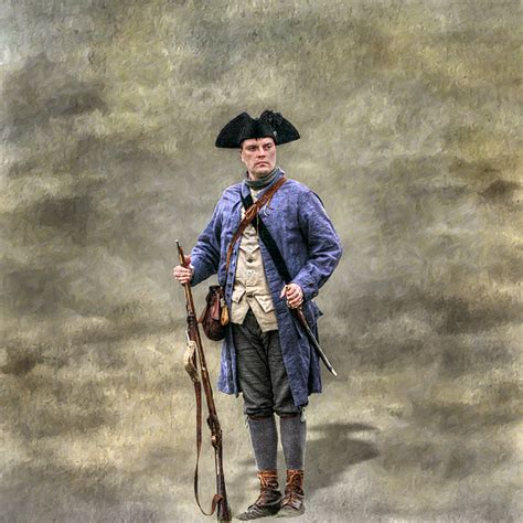 American Revolution Colonial Militia Soldier Digital Art