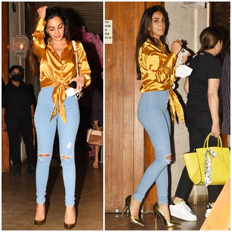 this kiara advani gold shirt is perfect for your date night and we are