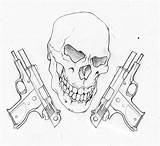 Gun Drawing Tattoo Drawings Skull Guns Skulls Holding Hand Tattoos Stencils Pencil Deviantart Stencil Gangster Designs Sketch Clip Weird Visit sketch template