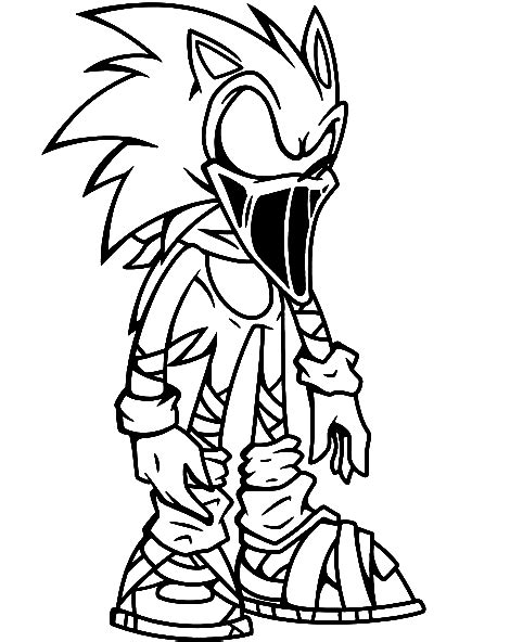 print sonic exe coloring page  printable coloring pages