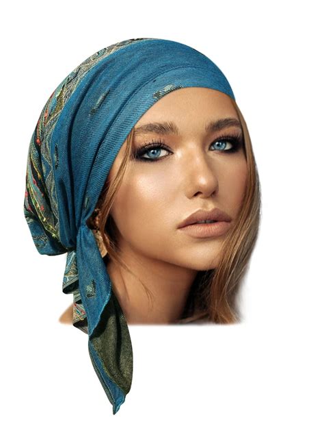 hoofddoek turquoise kasjmier anti slip hoofdsjaponnen tichel etsy nederland head scarf hair