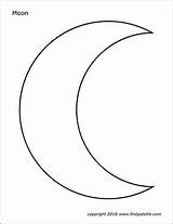 Moon Printable Coloring Pages Templates Firstpalette Large Stencils Shapes Template Shape Printables Ramadan sketch template
