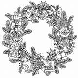 Christmas Coloring Pages Wreath Textiles Decorative Posters Items Book Kids Print sketch template