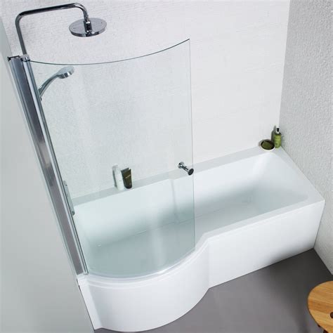Kartell Adapt P Shaped Shower Bath 1500 X 850mm Left Hand Bat024ad