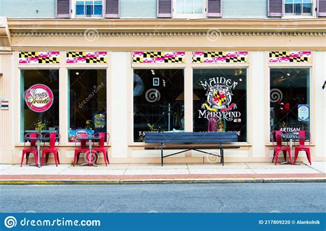 Ice Cream And Fast Food Store Exterior Maryland Usa Editorial Image