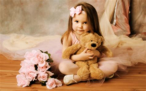 girl  teddy bear cute dell wallpapers ultra hd  wallpapers
