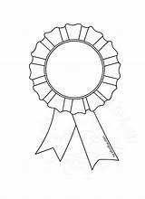 Rosette Award Template Coloring Ribbon Prize Drawing Oscar Color Printable Pages Templates Print Getdrawings Getcolorings Colorings sketch template