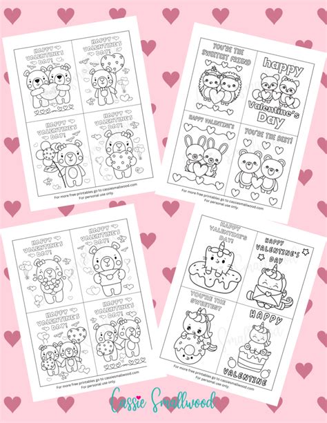 cutest  printable valentine exchange cards  kids cassie