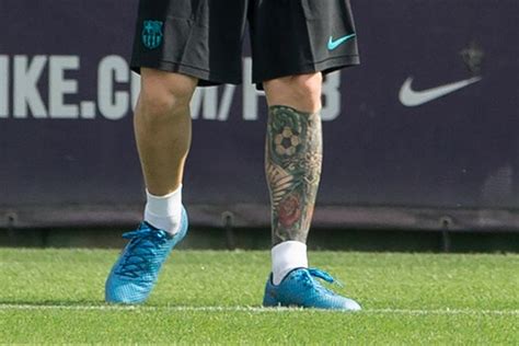 Lionel Messi Shows Off Extreme Black Ink Work On His Magical Left Leg