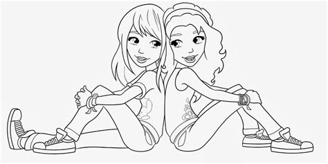 bff coloring pages kleurplaten leuke tekening lego friends
