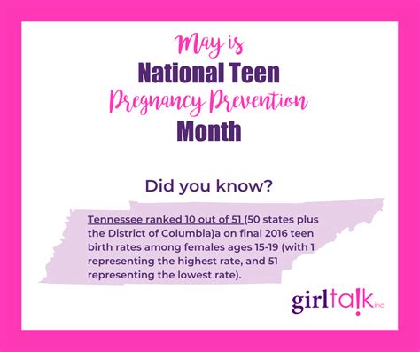 national teen pregnancy prevention month posts tn