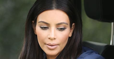 Kim Kardashian Suffers Major Make Up Fail As She Arrives At Her Sister