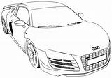 R8 Sportwagen Autos A5 sketch template