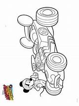 Mickey Coloring Roadster Racers Mouse Fun sketch template