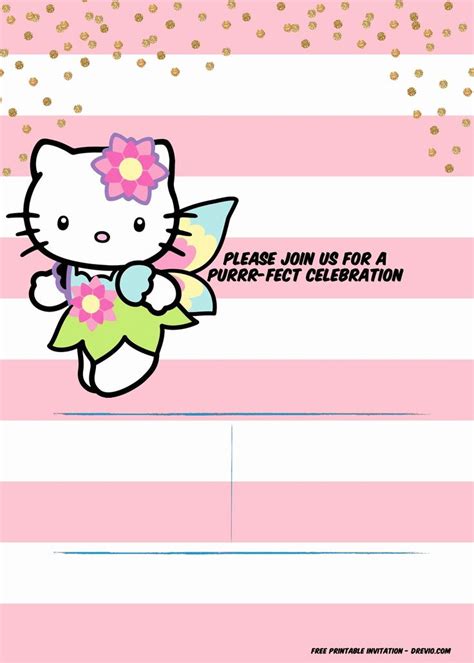 printable  kitty invitations    kitty unicorn