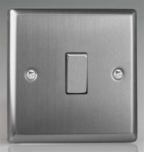 gang   light switch brushed steel varilight xtd