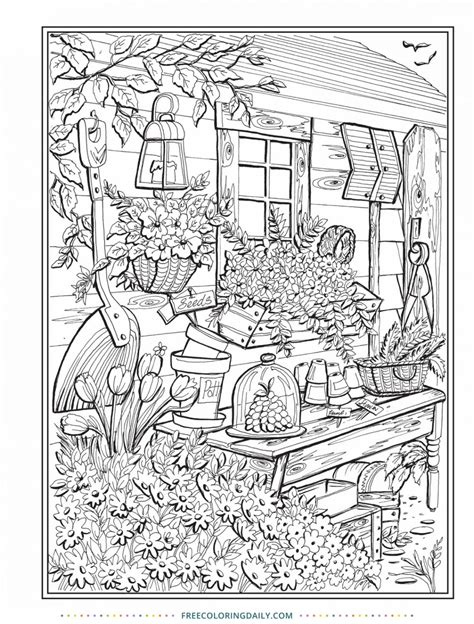gardening coloring page  coloring daily