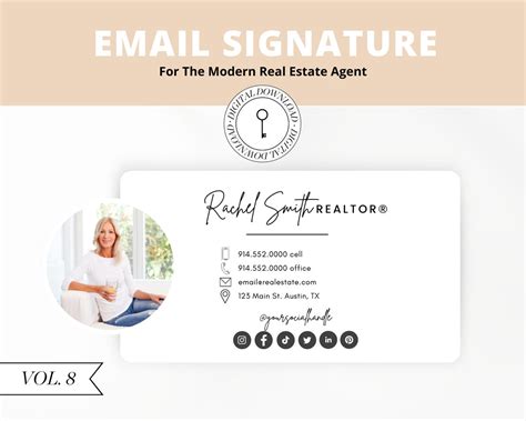 Vol 9 Email Signature Gmail Signature Real Estate Etsy