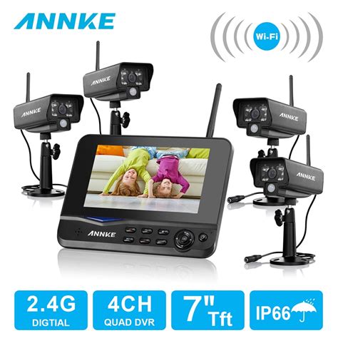 Annke 7 Tft Lcd Dvr 4ch Digital Wireless Monitor 4pcs