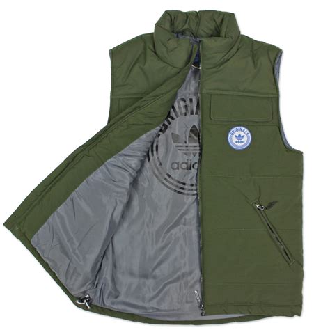adidas originals mens precision vest vest winter jacket olive green autumn  ebay