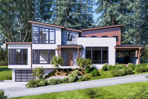 house plan inspiraton modern house plan  drive  garage