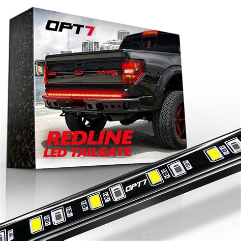 opt  redline led tailgate light bar tricore led weatherproof rigid aluminum  drill