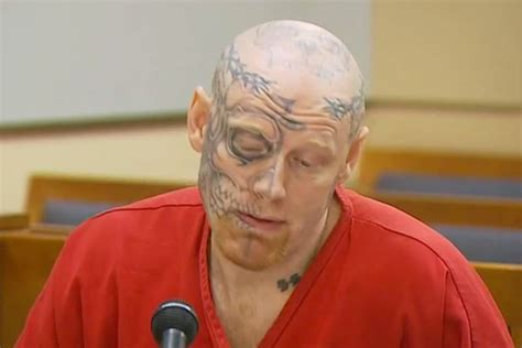 criminal with a tattoo on his eye jailed for shooting cop while high on