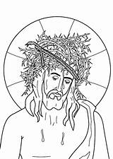 Thorns Crown Jesus Coloring Christ Pages تلوين للاطفال صور Easter sketch template