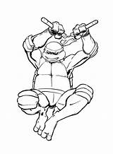 Michelangelo Jumping sketch template