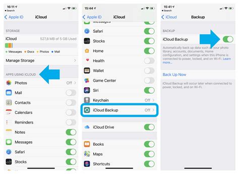 enable automatic backups   iphone  upgrading icloud storage