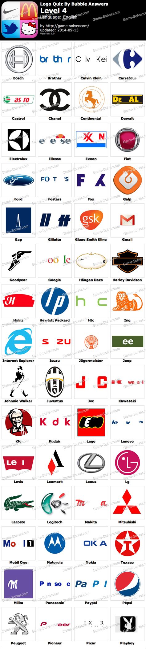 logo quiz  bubble answers level  game solver