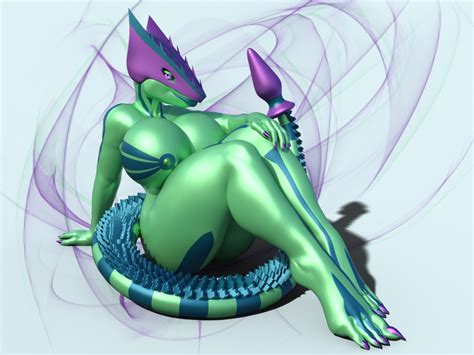 Rule 34 3d Android Anthro Buttplug Cyber Dragon Dragon Female Green