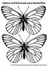 Butterfly Printable Colouring Coloring Pages Drawing Patterns Print Template Templates Line Butterflies Outline Kids Pattern Monarch Color Intheplayroom Sheets Paper sketch template