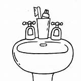 Imprimir Objetos Lavabo Casas Lavabos Dependencias Washbasin Inodoro Baño Dibujar Maestra Pilih Papan sketch template