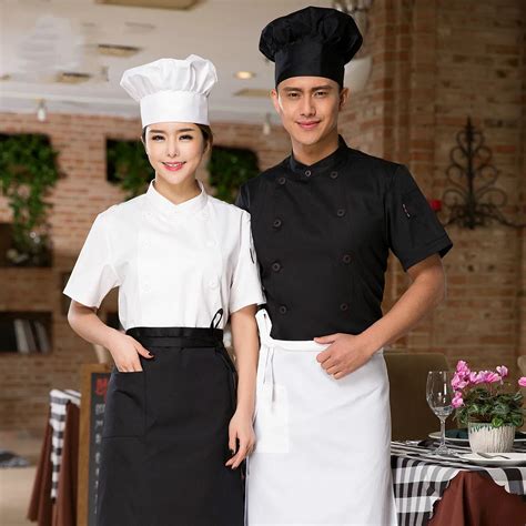 food service  design white chef uniform restaurant chef uniform kitchen cook jackets  men