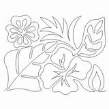 Hawaii Applique Annebrightdesigns sketch template