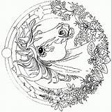 Mandala Pferde Ausmalbilder Ausdrucken Mandalas Malvorlagen Detailed Hop sketch template
