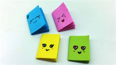 diy mini notebooks  sheet  paper    notebook paper craft ideas