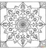 Mandala Coloring Pages Mandalas Square Para Traditional Pattern Kids Coloriage Imprimer Patterns Colorier Colorear Christmas Printable Noel Mandela Fun Pintar sketch template