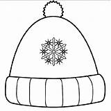Hat Winter Coloring Pages Para Colorear Color Invierno Christmas Colouring Printable Hats Clothing Snowflakes Template Nurse Clothes Preschool Nieve Gorras sketch template