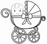 Coloring Stroller Pages Baby Carriage Pram Getcolorings Colouring Color Printable sketch template