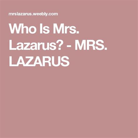 Who Is Mrs Lazarus Mrs Lazarus Gospel Of John Biblical Holy Bible