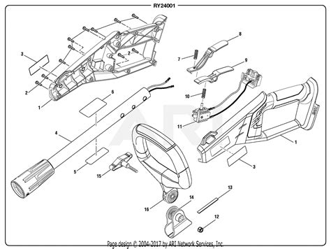 Homelite Ry24001 24 Volt Power Head Parts Diagram For General Assembly