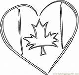 Flag Canada Canadian Coloring Printable Colouring Pages Heart Leaf Color Getdrawings Drawing Library Getcolorings sketch template