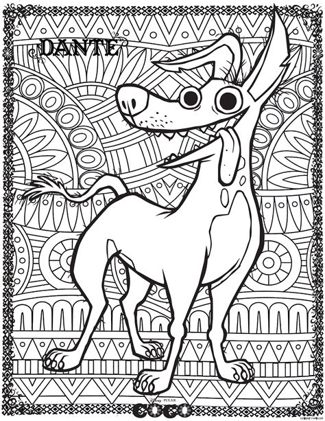 coco dante  return  childhood adult coloring pages