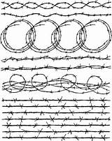 Wire Barbed Vector Drawing Illustrations Barb Clip Similar Stock sketch template