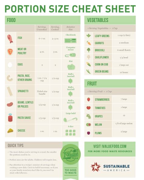 portion size guide   food