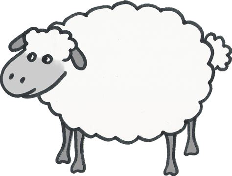 sheep template clipart