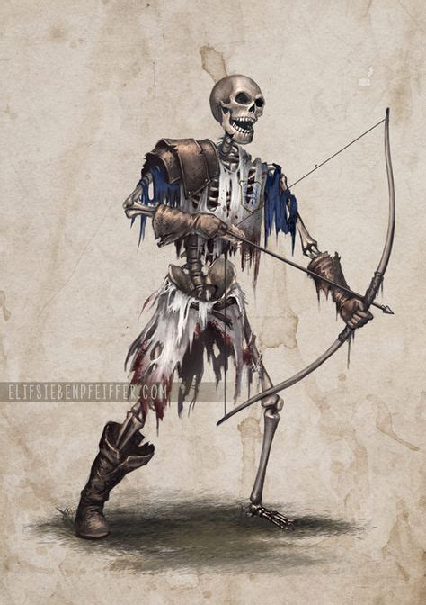 skeleton maaaan  elifsiebenpfeiffer dnd monsters   fantasy art skeleton warrior